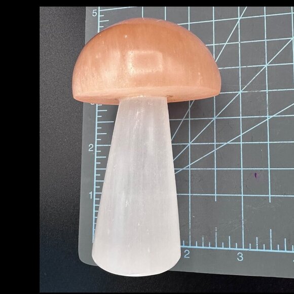 Selenite Crystal Mushroom Light Handcrafted Lamp Healing Glow Organic Home Décor - Picture 9 of 16